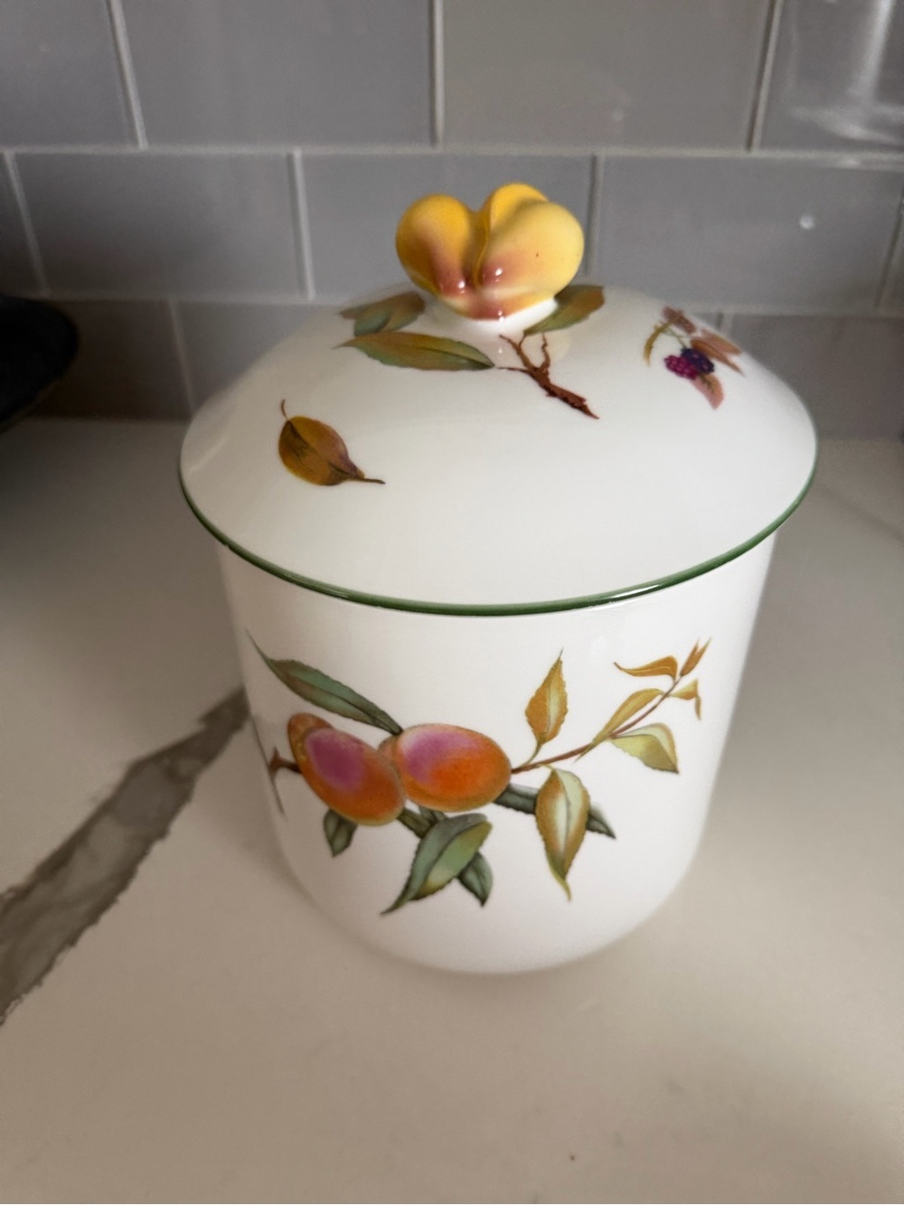 Royal Worcester Eversham Vale Porcelain Canister